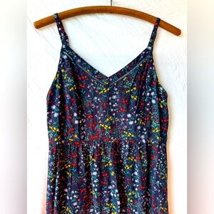 Old Navy, large, Navy blue with flowers print
